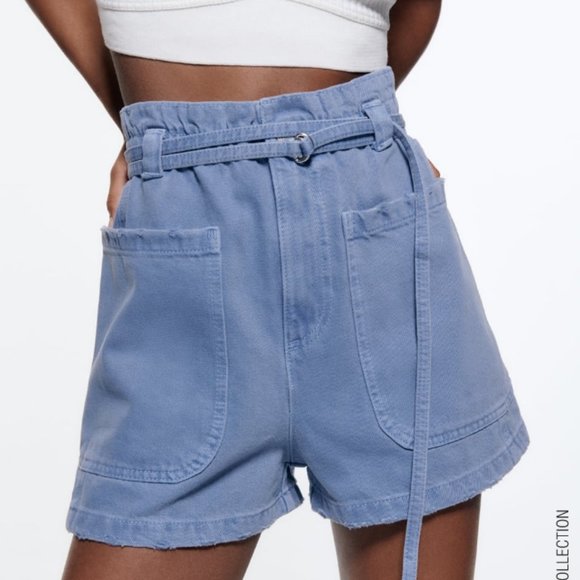 PAPERBAG DENIM SHORTS - Picture 5 of 12